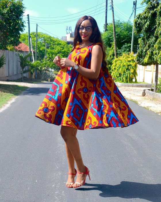 Ankara maternity short gown best sale